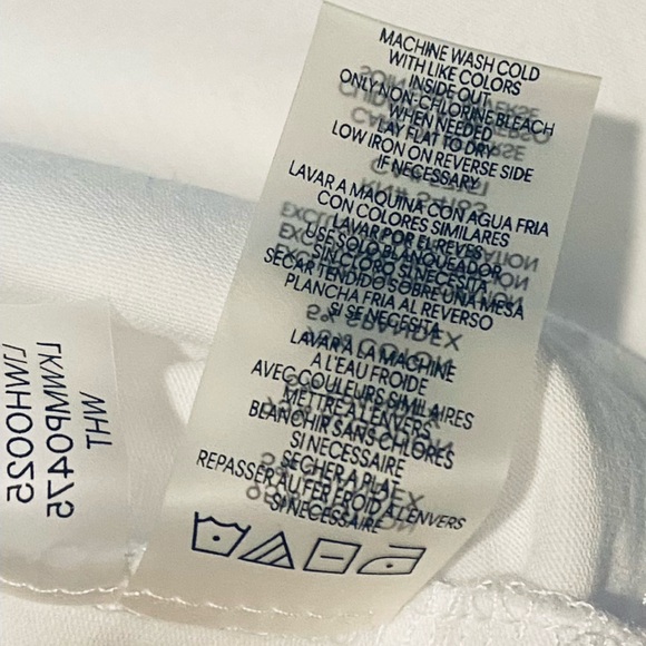 Vintage designer Karl Lagerfeld t shirt ladies Sz. XL white Eiffel Tower beads - Picture 8 of 8